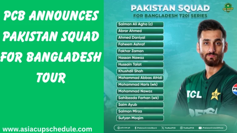 PCB announces Pakistan squad for Bangladesh series amid Asia Cup 2025 preparation 4 Pakistan Squad for Bangladesh tour