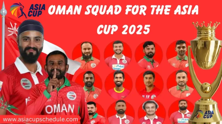 Oman squad for the Asia Cup 2025: Check captain & players list 6 Oman Squad for the Asia Cup 2025