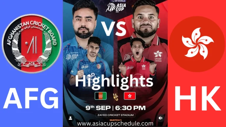 Afghanistan vs Hong Kong, Asia Cup 2025 – Match Highlights 17 Afghanistan vs Hong Kong match highlights