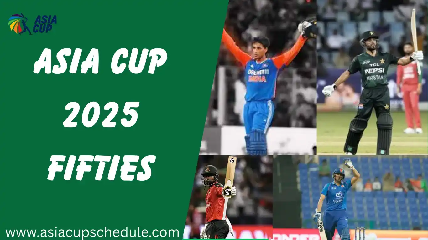 Asia Cup 2025 fifties: Players with 50+ Scores in Tournament 1 Asia Cup 2025 Fifties