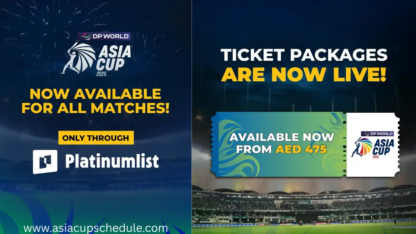Asia Cup 2025 Ticket Packages – India vs Pakistan and Final Included 1 Asia Cup 2025 ticket packages