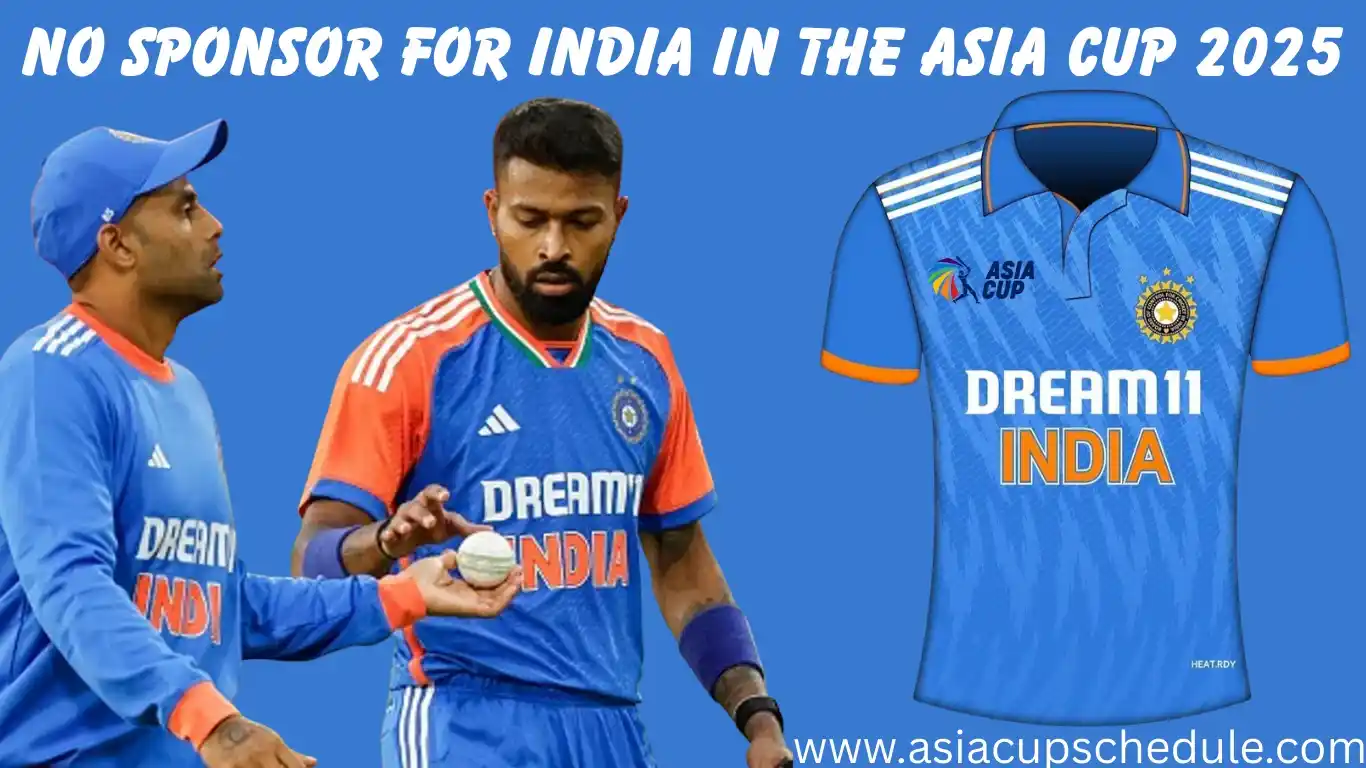 No Sponsor for India in the Asia Cup 2025